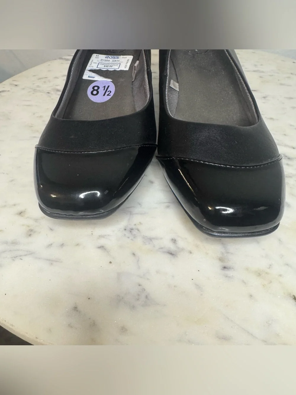 Life Stride Simply Comfort Wedges Size 8.5 M Vegan Leather shoes black